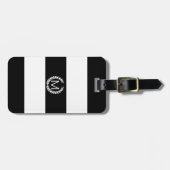 Schwarzes u. weißes gepäckanhänger (Vorderseite horizontal)