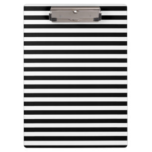 Schwarzes u. weißes gestreiftes Klemmbrett