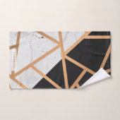 Schwarzes u. weißes goldenes Marmormosaik Badhandtuch Set (Handtuch)