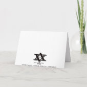 Schwarzes u. weißes Jahr des Feiertagskarte (Rückseite)