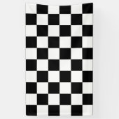 Schwarzes u. weißes kariertes Muster Banner (Vertikal)