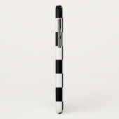 Schwarzes u. weißes kariertes Muster (WB) Case-Mate iPhone Hülle (Hinten/Links)