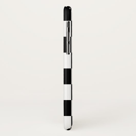 Schwarzes u. weißes kariertes Muster (WB) Case-Mate iPhone Hülle (Hinten/Links)