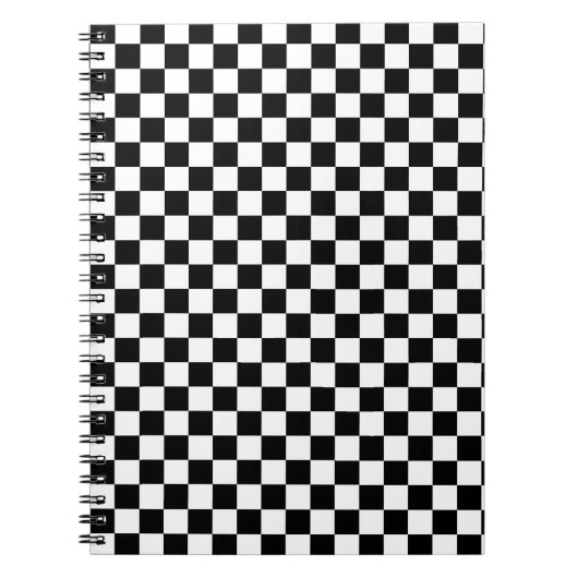Schwarzes u. weißes kariertes notizblock (Vorderseite)