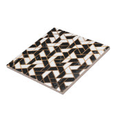 Schwarzes u. weißes Marmormosaik Fliese (Seite)