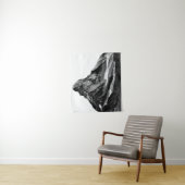 Schwarzes u. weißes Matterhornnordgesicht Wandteppich (Beispiel)