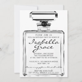 Schwarzes u. weißes Mode-Thema-1. Einladung