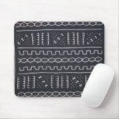 Schwarzes u. weißes Mudcloth Mousepad (Mit Mouse)