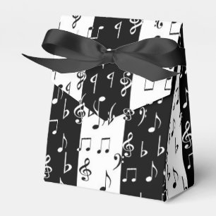 Schwarzes u. weißes Musical Stripes Geschenkschachtel