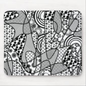 Schwarzes u. weißes Muster-Patchwork 02 Mousepad (Vorne)