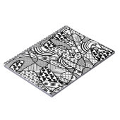 Schwarzes u. weißes Muster-Patchwork 02 Notizblock (Linke Seite)
