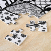 Schwarzes u. weißes Muster-Patchwork 02 Puzzle (Seite)