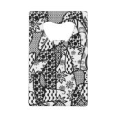 Schwarzes u. weißes Muster-Patchwork 03 Geldbeutel Flaschenöffner (Vorderseite)