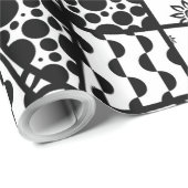 Schwarzes u. weißes Muster-Patchwork 03 Geschenkpapier (Rolleneckpunkt)