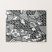 Schwarzes u. weißes Muster-Patchwork 03 Puzzle (Horizontal)