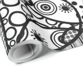 Schwarzes u. weißes Muster-Patchwork 04 Geschenkpapier (Rolleneckpunkt)