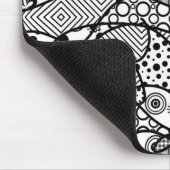 Schwarzes u. weißes Muster-Patchwork 04 Mousepad (Ecke)