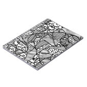 Schwarzes u. weißes Muster-Patchwork 04 Notizblock (Linke Seite)