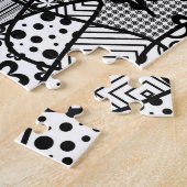Schwarzes u. weißes Muster-Patchwork 04 Puzzle (Seite)