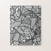 Schwarzes u. weißes Muster-Patchwork 04 Puzzle (Vertikal)