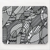 Schwarzes u. weißes Muster-Patchwork 05 Mousepad (Vorne)