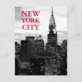 Schwarzes u. weißes New York City Postkarte (Vorderseite)