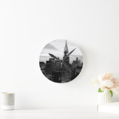 Schwarzes u. weißes New York Runde Wanduhr (Zuhause)