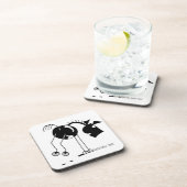 Schwarzes u. weißes Pferd, das Cartoon tritt Getränkeuntersetzer (Rechte Seite)