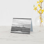 Schwarzes u. weißes Provincetown, MA leeres Karte (Gelbe Blume)