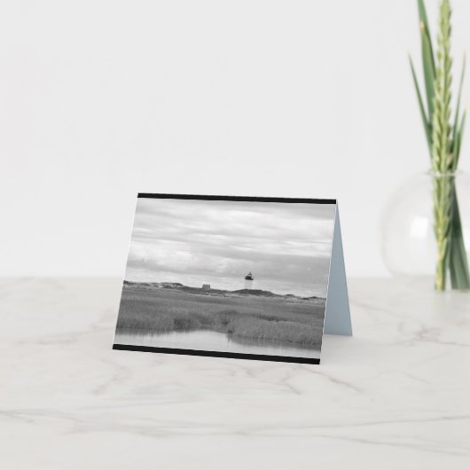 Schwarzes u. weißes Provincetown, MA leeres Karte (Vorderseite)