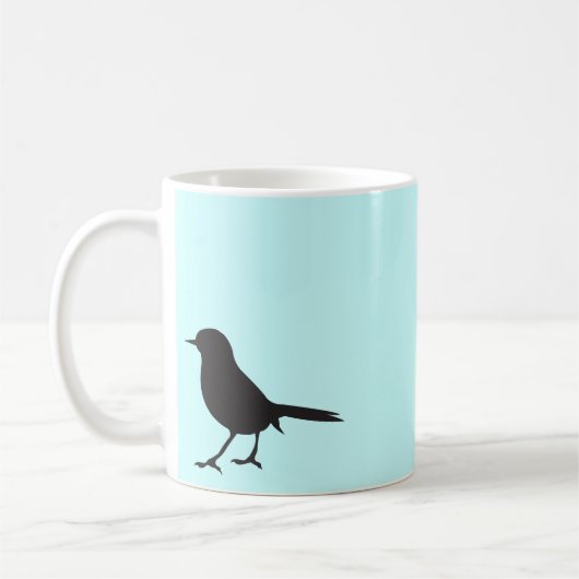 Schwarzes u. weißes Silhouetteblau des Kaffeetasse (Links)
