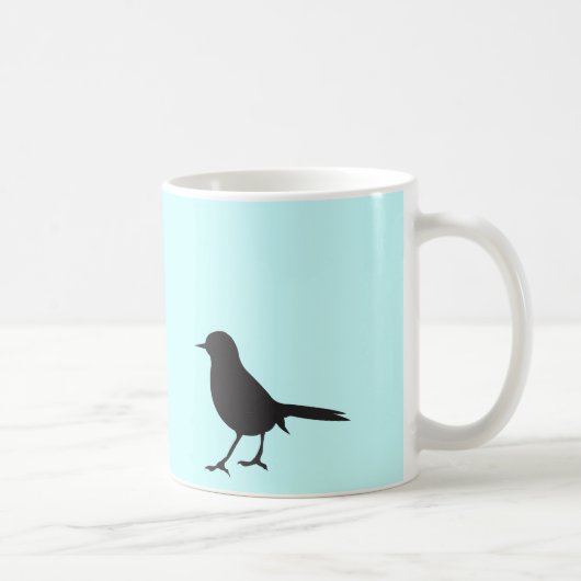 Schwarzes u. weißes Silhouetteblau des Kaffeetasse (Rechts)