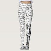Schwarzes u. weißes Skript-Vintage Alice im Leggings (Vorderseite)