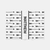 Schwarzes u. weißes Stammes- Fleecedecke (Vorderseite (Horizontal))