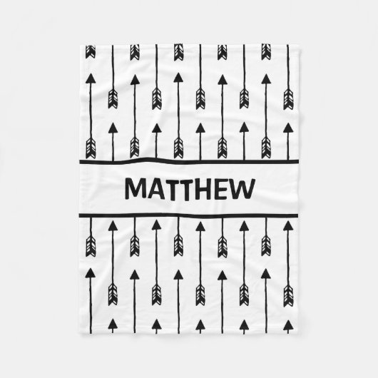 Schwarzes u. weißes Stammes- Fleecedecke (Vorderseite)