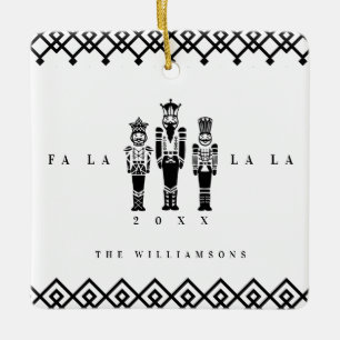 Schwarzes u. weißes Trendy Keramikornament