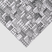 Schwarzes u. weißes vektorStadtbild Seidenpapier (Ausschnitt)