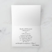 Schwarzes u. weißes Wedding Blumeninvititation, Einladung (Innenseite)