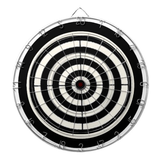 Schwarzes u. weißes Ziel Dartscheibe (vorne)