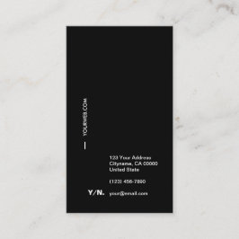 Schwarzes u. WhiteTypography Visitenkarte