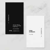 Schwarzes u. WhiteTypography Visitenkarte (Vorne/Hinten)