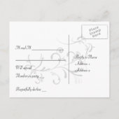 Schwarzes UAWG, roter Akzent Einladungspostkarte (Rückseite)