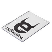 Schwarzes Übel „e“ Notizblock (Linke Seite)