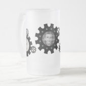 Schwarzes übersetzt Foto-Schablonen-Tasse Mattglas Bierglas (Vorderseite Links)