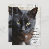 Schwarzes Übersichtsbild mit Motivierend Zitat Postkarte (Vorne/Hinten)