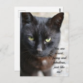 Schwarzes Übersichtsbild mit Motivierend Zitat Postkarte (Vorne/Hinten)