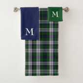 Schwarzes Uhrenkleid Mit Monogramm Badhandtuch Set (Insitu)