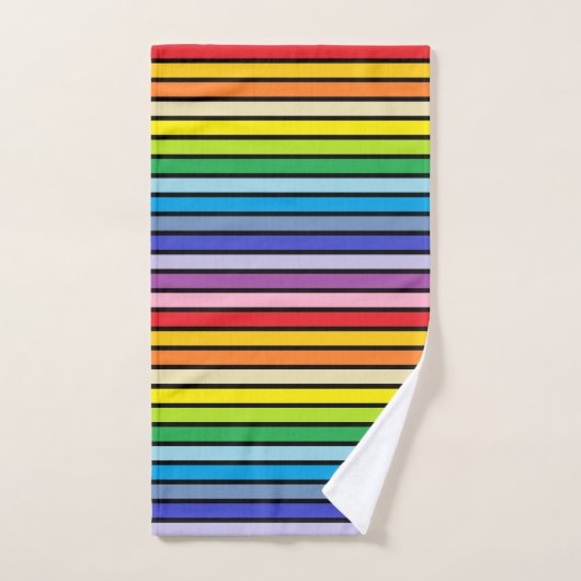 Schwarzes umrissene breitere badhandtuch set (Handtuch)