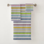 Schwarzes umrissene statische badhandtuch set (Insitu)