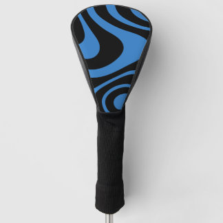 Schwarzes und blaues abstraktes, cooles Design für Golf Headcover